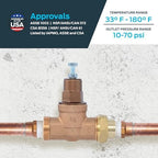 Cash Acme EB45 Pressure Regulating Valve, Single Union, 3/4 Inch NPT Female x NPT Female, Metal Top, 60 PSI, PVA16M-SUTH-63 - Image 4