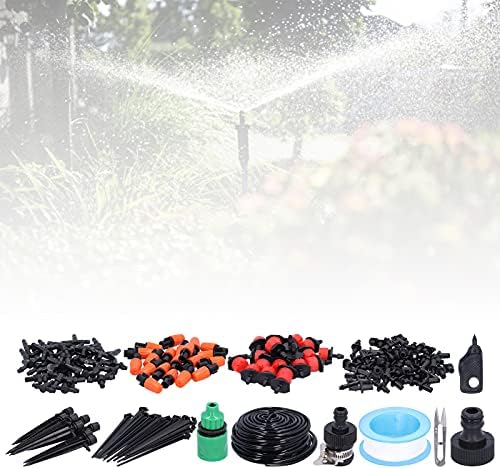 Drip Irrigation Kit 98FT/30M Garden Watering System Automatic Irrigation Equipment Set with Distribution Tubing for Greenhouse Lawn - Image 4