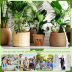 Teenyyou 3 Set 12oz Glass Self Watering Globes with Terracotta Self Watering Spike Large Glass Waterer Bulbs Automatic Water Planter Water Device for Indoor Outdoor (Green,Cactus)(Clear,Classic) - Image 5