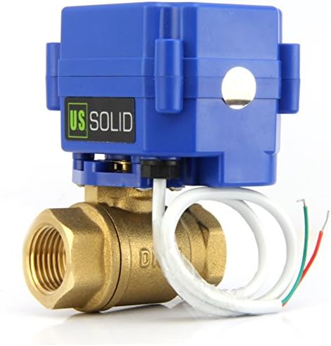 U.S. Solid Motorized Ball Valve- 1" Brass Ball Valve with Standard Port, 9-24V AC/DC and 2 Wire Auto Return Setup - Image 4
