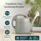 Standard Watering Can - Plant Watering Can - Small Plastic Garden Water Pot for Indoor Outdoor Plants Flowers by The HC Companies, 2 Gallon, Cool Gray - Image 2