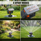 2026 Upgraded 16-Nozzle Oscillating Sprinkler with Dual-Zone Sprinkler Water Timer, 360° 16-Hole Automatic Rocking Sprinkler, Turbo Orbit Mist Sprinklers System for Garden (A No Timer) - Image 2