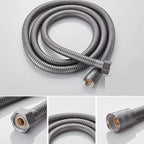 1.5m/2m Heavy-Duty Stainless Steel Shower Hose - Flexible, Anti-Explosion, Durable Gunmetal Grey Water Pipe - 200cm Length, 1 PC for Ultimate Shower Experience - Image 5