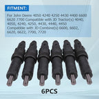 6pcs | AR101885 | AR74665 | Fuel Injector | Compatible with John Deere 6404 6466 Tractor 4040 4240 4440 4050 4250 4450 4350 Excavator 690B 892DLC | - Image 3