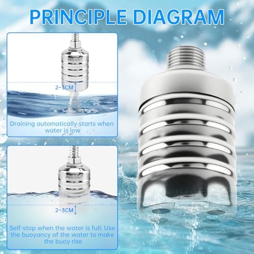 4Pack Water Float Valve Automatic Water Level Control Float Valve 1/2" 3/4" - Image 3