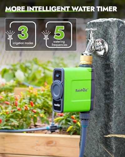 RAINPOINT WiFi Water Timer for Garden Hose, Brass Inlet WiFi Sprinkler Controller, Smart Hose Timer Valve with Ethernet Gateway, Rain Delay for Garden/Lawn (Support WiFi & Ethernet Connection) - Image 5