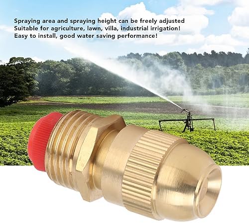 HERCHR 10Pcs G1/2 Male Thread Sprinkler Nozzle, Adjustable Copper Water Spray Head, Brass Misting Nozzles for Garden, Lawn, Agricultural Watering for Outdoor Plant Garden Patio (Big Body) - Image 3