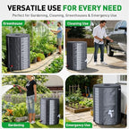 Yesker Collapsible Rain Barrel, 132 Gallon Portable Rainwater Collection System, 550D PVC Water Storage Tank, Rain Catcher with Spigots Filter Overflow Kit, Grey - Image 5