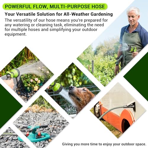 50 FT Heavy Duty Garden Hose, 1/2 ID x 50FT Durable Outdoor Water Hose - Image 5