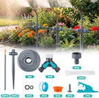 98FT 1/4" Drip Irrigation System with Stakes, 360° Adjustable Watering Kit - Image 2