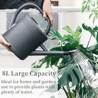 Household Water Can, 8L Large Capacity Long Spout Thickened Plastic Watering Can Plant Watering Device for Garden Home Use (Gray) - Image 6