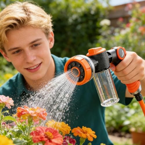 Spray Nozzles for Garden Hose 8 Patterns Sprinkler Attachment - Image 3