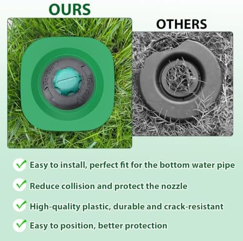 10 Pack Sprinkler Head Protector, Sprinkler Guards for Lawns with 4 Grooves - Image 6