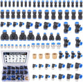 90 Pcs Quick Connect Air Line Fittings Kit Pneumatic Air Fittings by XaXmTee