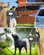 2 PCS Water Timer with Brass Inlet, Water Sprinkler Timer with Rain Delay/Manual/Automatic Drip Irrigation and Lawn Watering System for Yard - Image 4