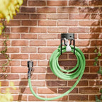 Black Metal Garden Hose Holder - Wall Mounted Water Hose Holder - Hose Hanger Heavy Duty for Water Hose Extension Cords Vacuum Hose (2 Pack) - Image 4