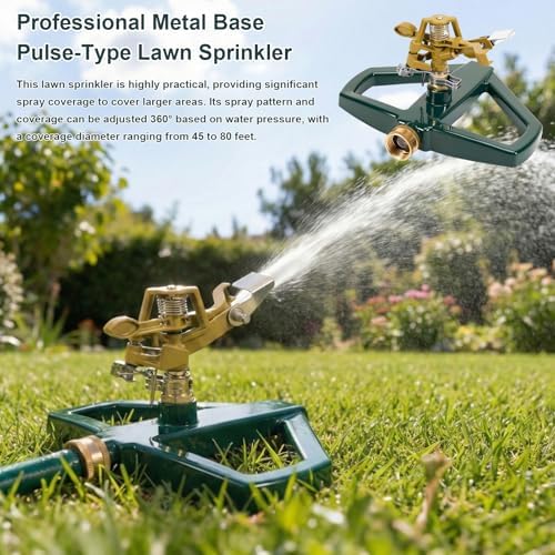 Sprinkler for Yard, Oscillating Lawn Sprinklers Adjustable Covera Model - Image 6