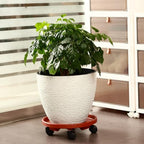 10 Packs Large Plant Caddy with Wheels 13" Rolling Plant Stands Heavy-duty Plastic Plant Roller Base Pot Movers Plant Saucer on Wheels Indoor Outdoor Plant Dolly with Casters Planter Tray Rust Red - Image 6
