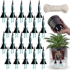 60 Pack Self Watering Spikes for Plants with Wick Rope,Small by Singhoow