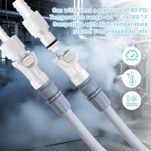 Chunful 10 Pcs 3/8" Quick Disconnect Connect Hose Barb Insert Fittings Plastic Male Female Coupling Connector 5 Female and 5 Male Connectors - Image 4