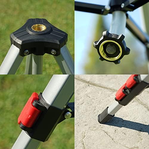 Eden 94152 PRO Heavy Weight Telescoping Tripod (5.37 lbs) Multi-Pattern Turbo Gear Drive Sprinkler, w/Quick Connect Starter Kit, 360 Degree Coverage - Image 3