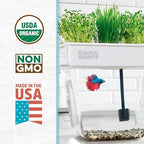 Back to the Roots Indoor Aquaponic Garden - 3 Gallon Self Watering, Mess-Free Planter and Self-Cleaning Fishtank for Herbs, Microgreens, Bamboo, Succulents, and Houseplants, support Fish - Image 2