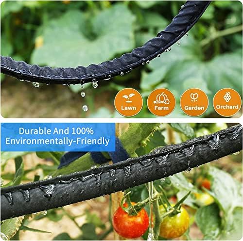 Hlinker 2026 Flat Soaker Hose 75 ft with Stake for Garden, Linkable Drip Hose Diy Automates Garden Irrigation System Saving 84% Water, Dual-layer Leak-free Design Water Hose with Holes - Image 6