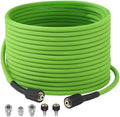PWACCS Pressure Washer Hose 50 FT, 1/4" ID Steel Braided Power Washer Hose by PWACCS
