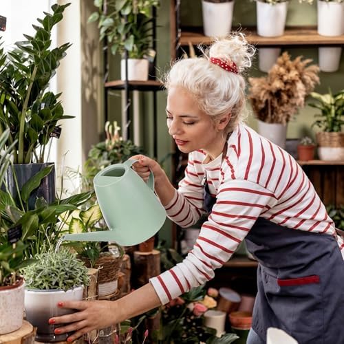 8 Pack Watering Can for Indoor Plants, 1.8L/60oz Small Plastic Water Cans with Long Spout, Lightweight Pitcher for House Plants, Garden Flowers, Mint Green - Image 4