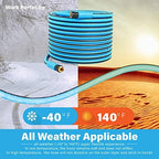 35FT Heavy-Duty Garden Hose with Solid Brass Connectors, 5/8 Inch Flexible Hybrid Rubber, All-Weather Lightweight & Kink-Resistant Water Hose - Image 4