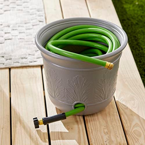 Suncast 2 Pack 300 Foot Heavy Duty 5 Gallon Decorative Plastic Hose Pot for Expandable and Lightweight Hoses, Ideal for Garden, Patio and Backyard Use - Image 6