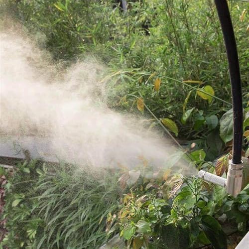 50pcs/pack Misting Nozzles, Brass Replacement Heads for Outdoor Cooling System, High Pressure Atomizing Sprayer with Filter for Patio Lawn, 10/24 UNC(Silver,0.4mm) - Image 4