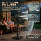 CEME Professional Misting Fan Outdoor, 16-Inch High-Speed Pedestal Fan with Safety GFCI Plug, 9 Custom Cooling Settings, 90° Wide Oscillation, ETL Listed Heavy Duty Standing Fan for Deck - Image 3