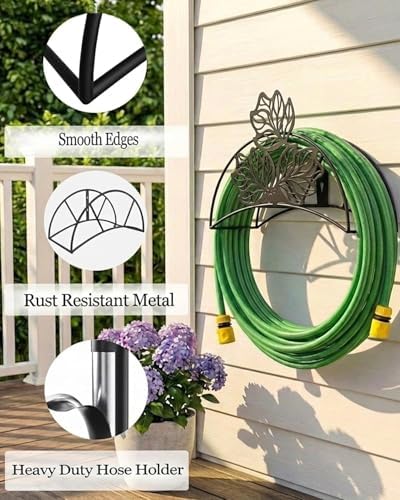 Monstera Leaf Garden Hose Holder Wall Mount Heavy Duty Hose Hanger125'5/8" - Image 3