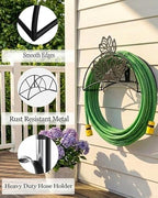 Monstera Leaf Garden Hose Holder Wall Mount Heavy Duty Hose Hanger125'5/8" - Image 3