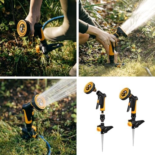 Fiskars Starter Set Precision Watering, Incl. ground spike sprinkler base, spray gun Multi and adapter for Fiskars watering rods and spray heads, Comfort, 1070830 - Image 2
