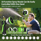 Garden Hose Non-Expanding 100ft, Flexible Water Hose with 10 Function Spray Nozzle, Lightweight, Kink Free,Leak Proof Water Hose for Outdoor,Yard, Lawn, Car Wash, Pet,RV (100FT) - Image 4