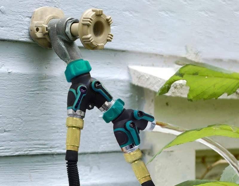 Metal Garden Hose Splitter, 2 Way Y Hose Connector, Easy Grip Splitter, 2 Way Garden Hose Splitter with 2 Valves - Image 7