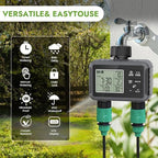 Sprinkler Timer 2 Outlet, Programmable Water Timer for Garden Hose with Rain Delay, Manual and Automatic Irrigation Controller System, for Yard, Lawn, Pool - Image 6