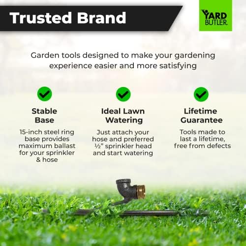 Yard Butler Ring Base Sprinkler Stand, Lawn Care Tool, 1/2" Head - Image 3