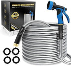 Lefree 50ft Metal Garden Hose with Upgraded Leak‑Proof Rubber Sleeve by Lefree