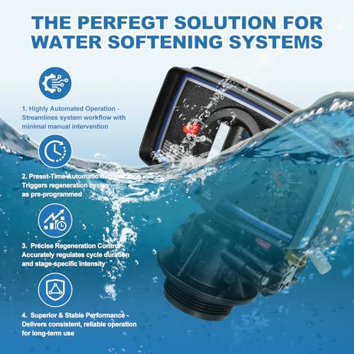 Water Softener Control Valve, 110V Flow Type, Digital Timer Display for Water Treatment System - Image 6
