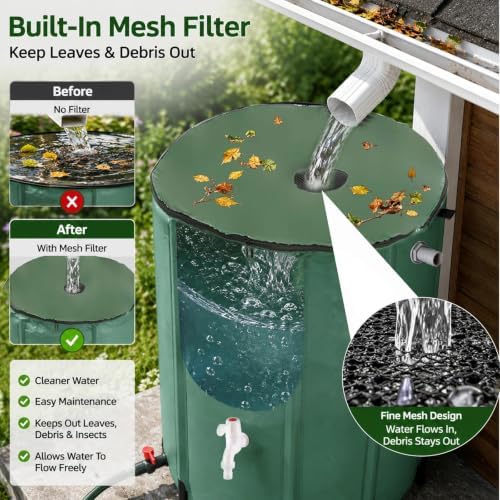 100Gallon Collapsible Rain Barrel, Water Tank, Rain Water Collection System - Image 5