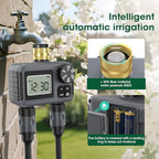 Hose Water Timer, Programmable Sprinkler Timer with Rain Delay/Manual/Automatic Drip Irrigation System for Garden Yard, 2 Outlet - Image 3