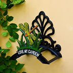 Decorative Garden Hose Holder, Hose Hanger, Heavy Duty Cast Iron Garden Yard Water Pipe Holds, Wall Mounted Hose Butler, Hose Rack Reel, 50FT 75FT 100FT Water Hose Bulter Storage (Dragonfly) - Image 7