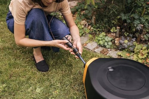 Fiskars Waterwheel XL, All-Inclusive Watering Kit, 25 m Total Reach, Automatic Retracting, Garden Hose in Universal Size (Diameter 13 mm), Universal Tap Connector, Black/Orange, X-Series, 1067549 - Image 4