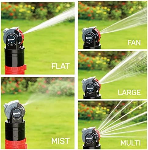 Eden 94150 Multi-Pattern Turbo Gear Drive Metal Tripod Sprinkler Plus One-Direction Misting System w/Quick Connect Starter Kit, 360 Degree Coverage - Image 4