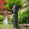 304 Stainless Steel Garden Water Column, Freestanding Hose Stand with Full Copper Faucet, Outdoor Water Feature for Gardening and Landscape by Unknown