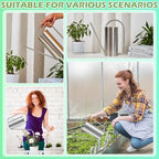 Watering Can Outdoor, 50 oz/1.5L Watering Can with Long Spout and Handle, Stainless Steel Garden Watering Pot for Outdoor and Indoor Plants - Image 6