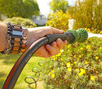 Hybrid Garden Hose 5/8 IN. x 50 FT, Heavy Duty, Lightweight, Flexible with Rotatable Grip Handle and Solid Brass Fittings, Gray+Orange - Image 5